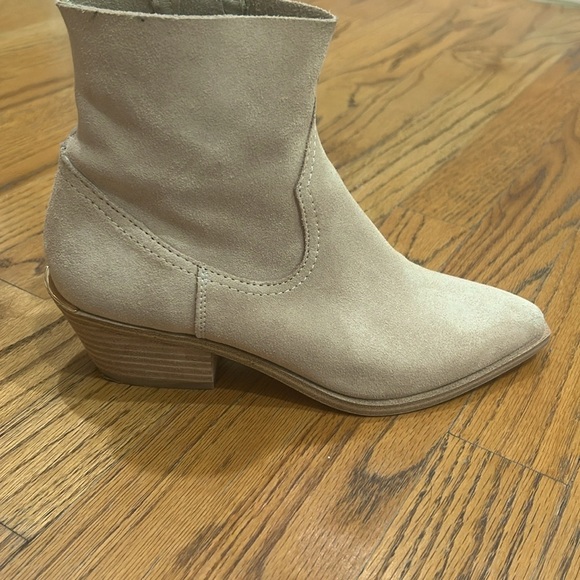 Steve Madden Braylen Suede Pointed Toe Bootie in Sand Color - Picture 4 of 12